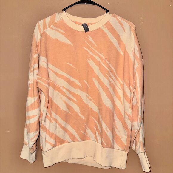 Sweaty Betty Zebra Striped Nectarine Orange Sweater - XS - Picture 6 of 9